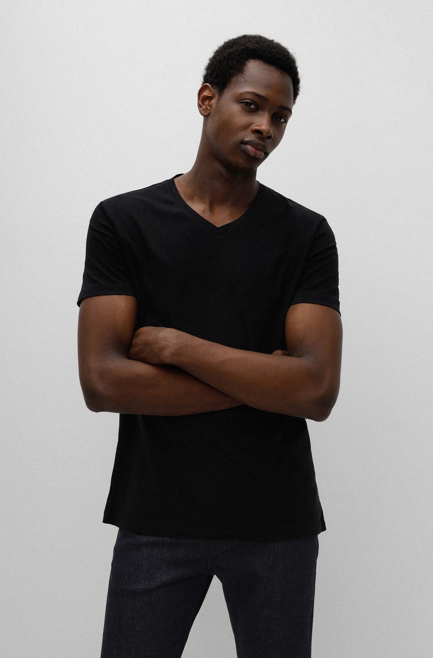 Hugo v neck t shirt clearance