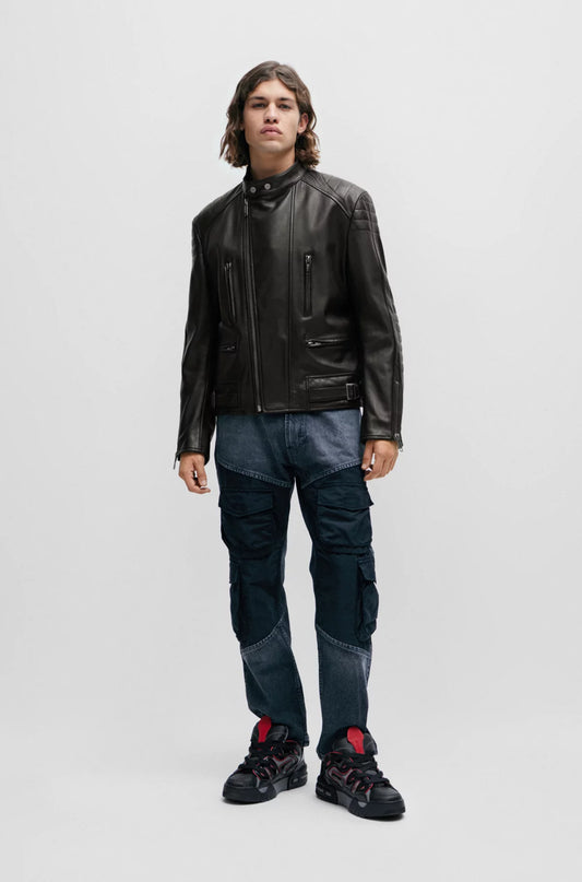 HUGO Leather Jacket- Lewis