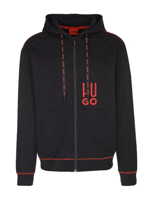 HUGO Loungewear Jacket - Logo Jacket Hood