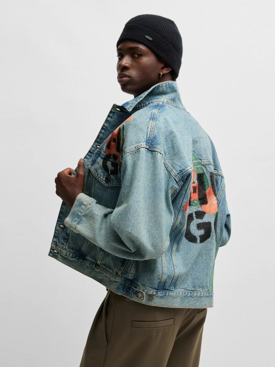 Hugo denim jacket deals
