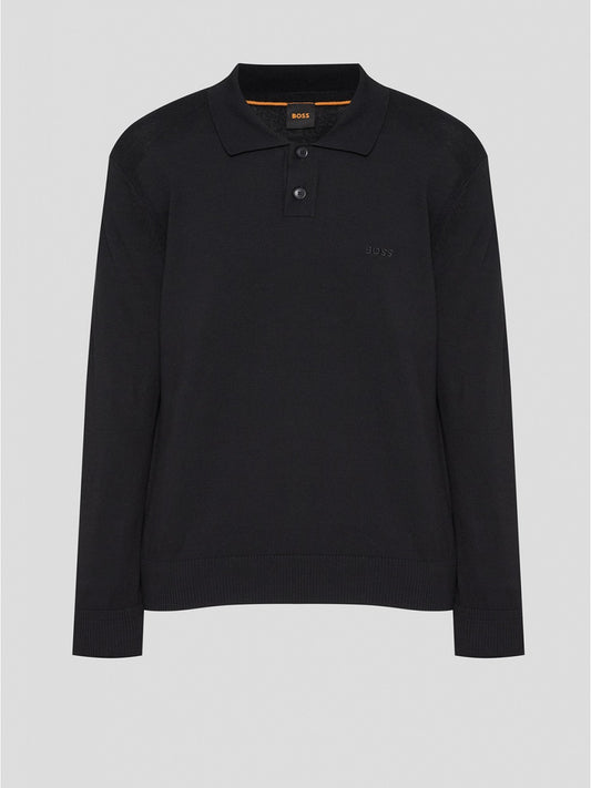 BOSS Knitted Polo Long Sleeve - Asac_PL