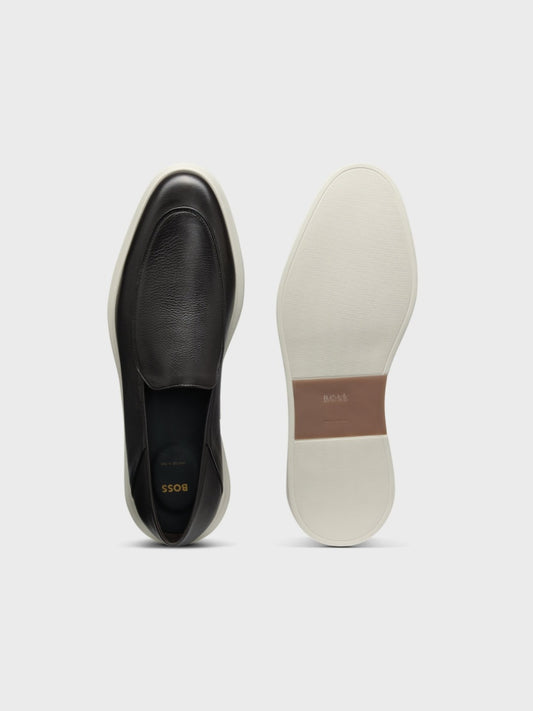 BOSS Leather Loafer - Randy_Loaf_ltgr