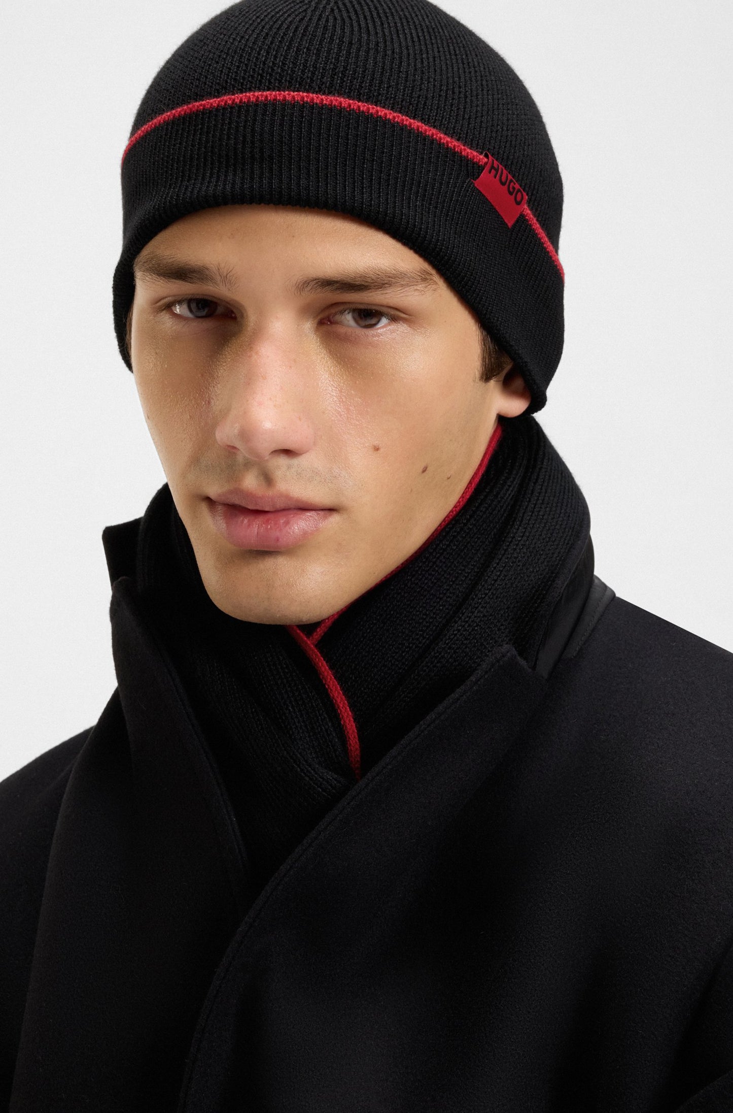 HUGO Beanie Hat And Scarf Set - Zaschel Set