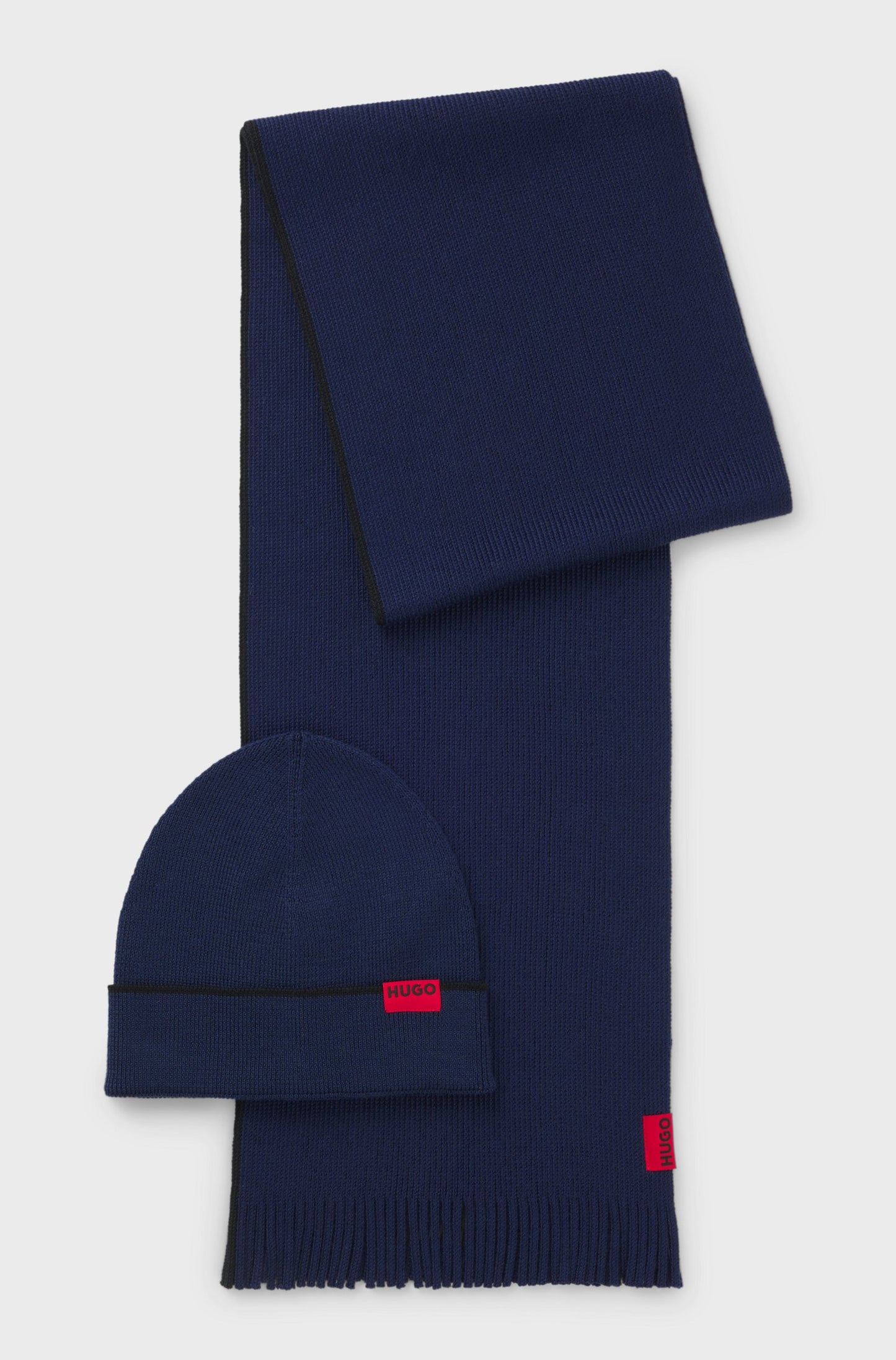 HUGO Beanie Hat And Scarf Set - Zaschel Set