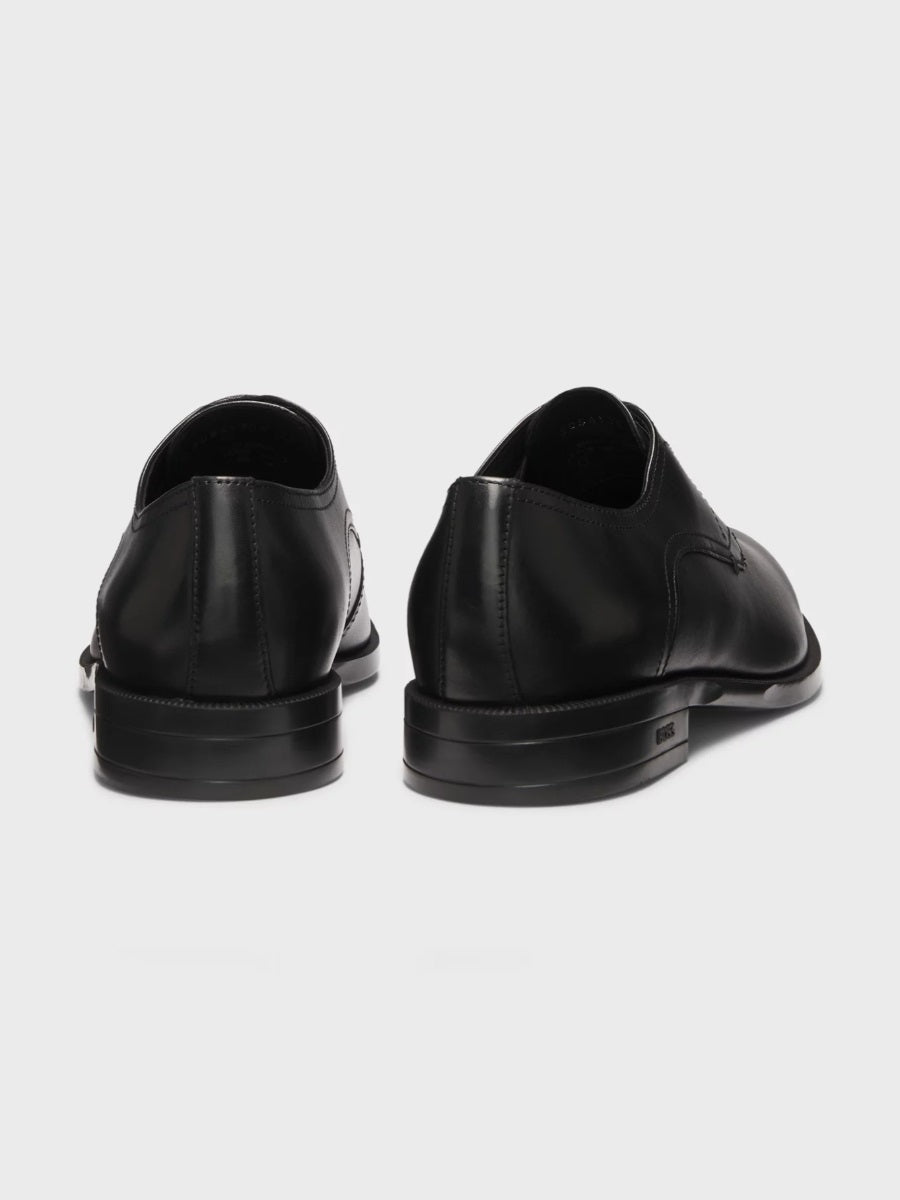 BOSS Formal Shoes - Leather Derby shoes with double stitching