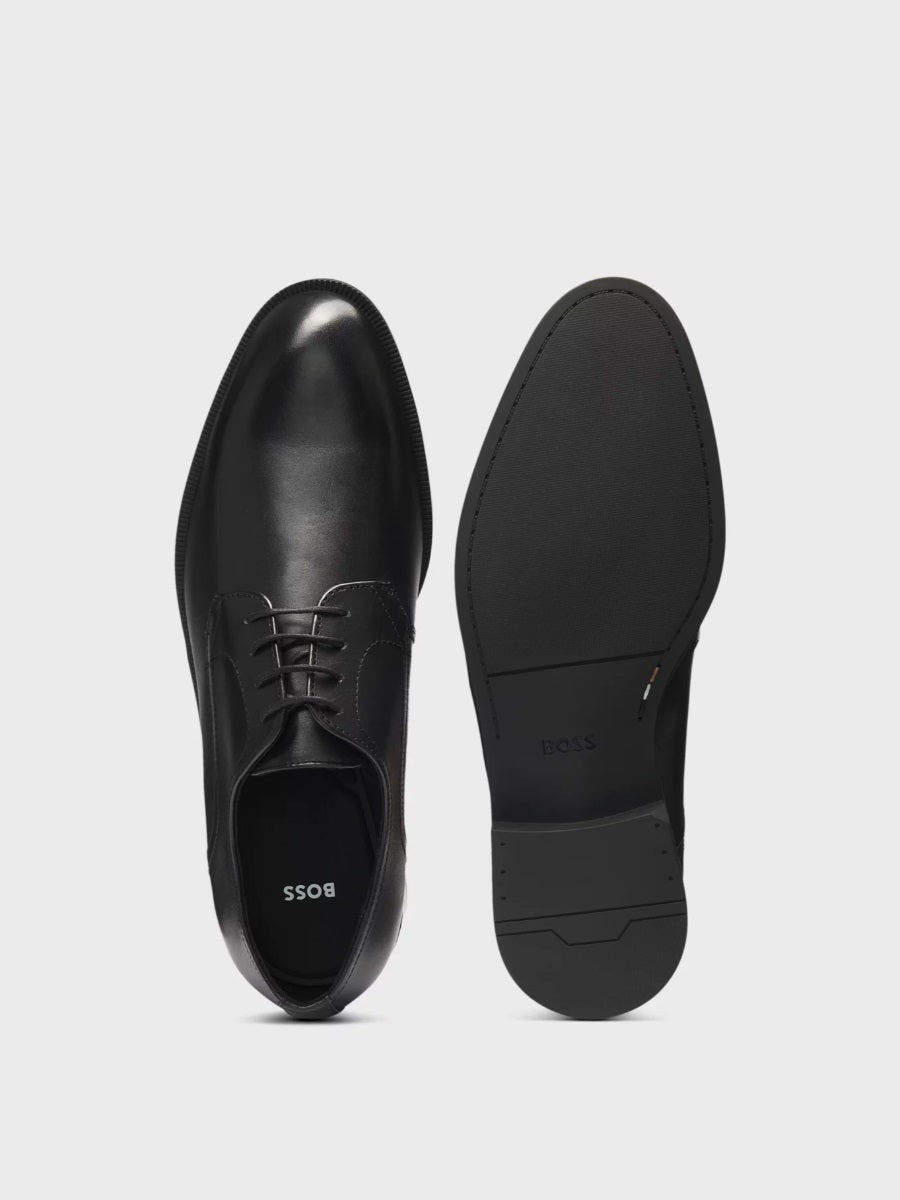 BOSS Formal Shoes - Leather Derby shoes with double stitching