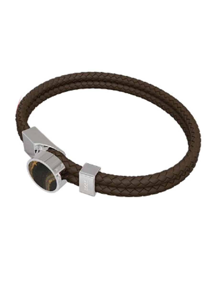 Boss Bracelet - Brunetto 102 Bracelet Black Men Dark Brown 201 L