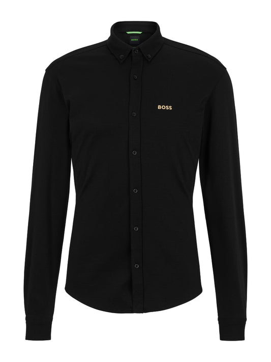BOSS Leisure Shirt - BIADO_R Leisure Shirt Boss Athleisure Black 002 XL 