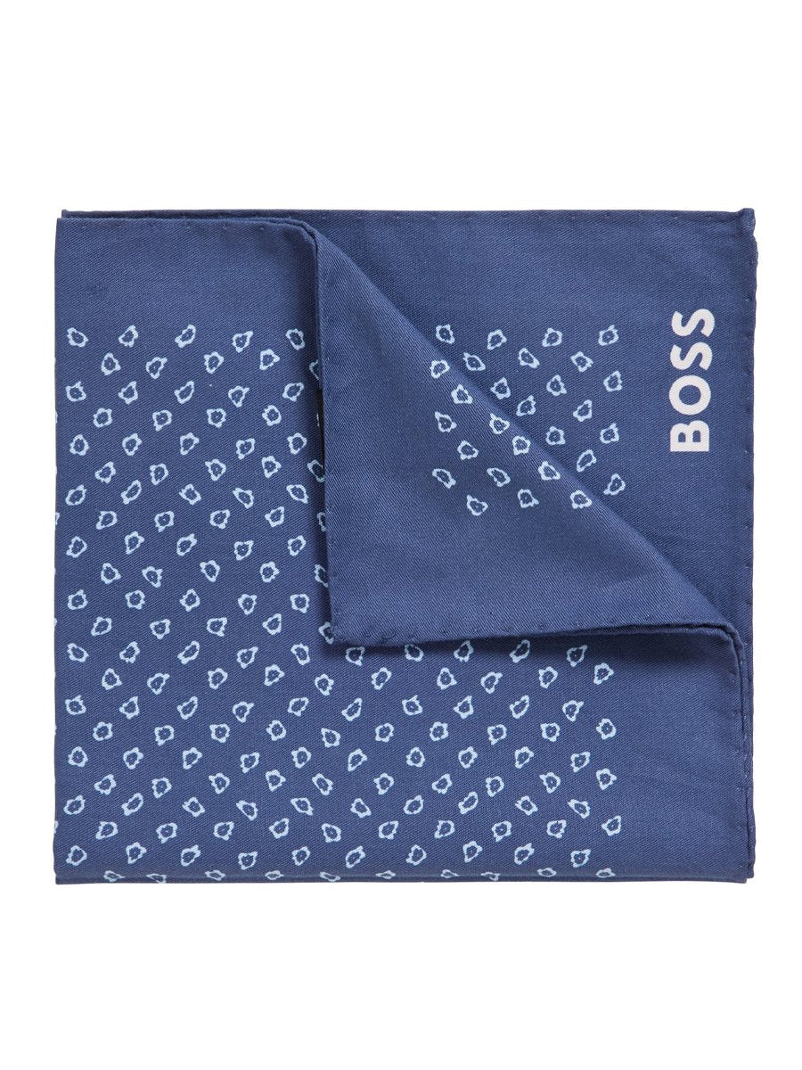 Boss Pocket Square - H-POCKET SQ-223 Pocket Square Boss Business Dark Blue 405 ONES