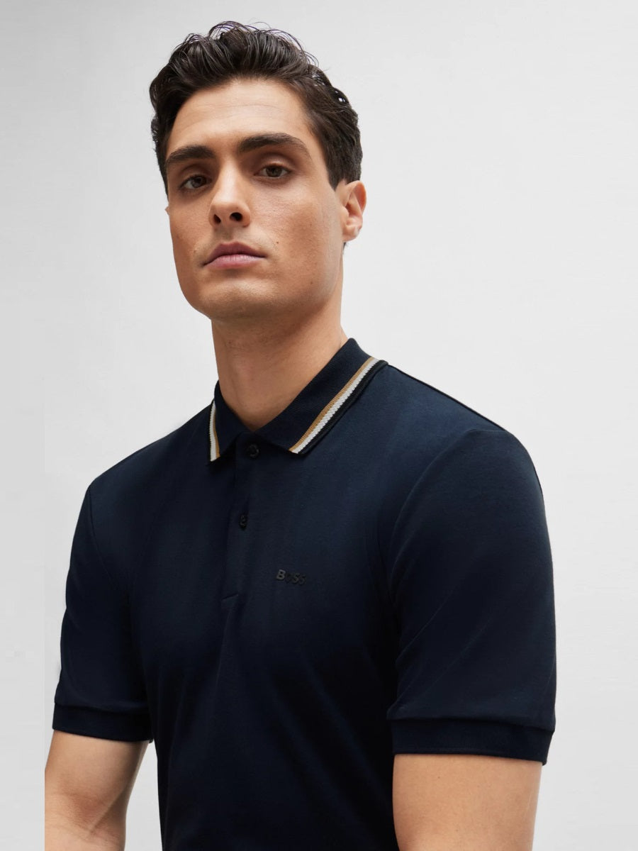 Tシャツ・カットソー Hugo Boss SS25 'Penrose 38' polo shirt (50469360 100) BOSS Polo - Penrose 38 – Men Wardrobe