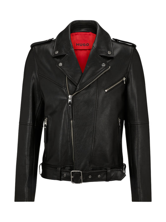 HUGO Leather Jacket - Lowis-3