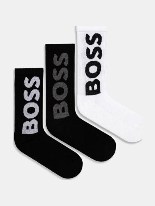 BOSS Ankle Socks - 3P QS Rib Logo