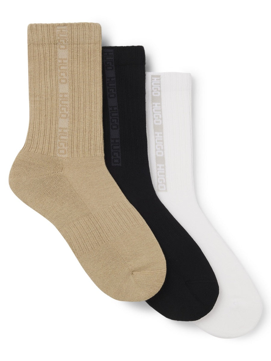 HUGO Socks - 3P QS RIB TAPE MD