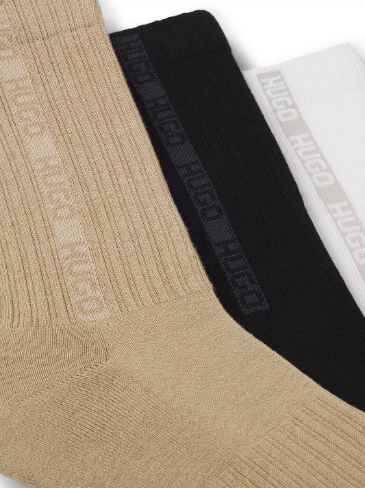 HUGO Socks - 3P QS RIB TAPE MD
