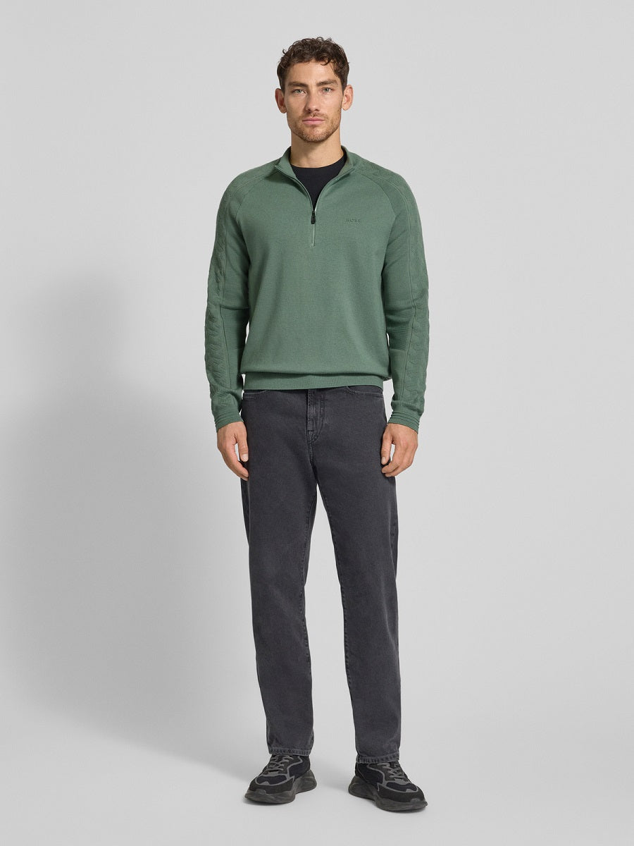 BOSS Half Zip Knitwear - KN_Mirror QZ