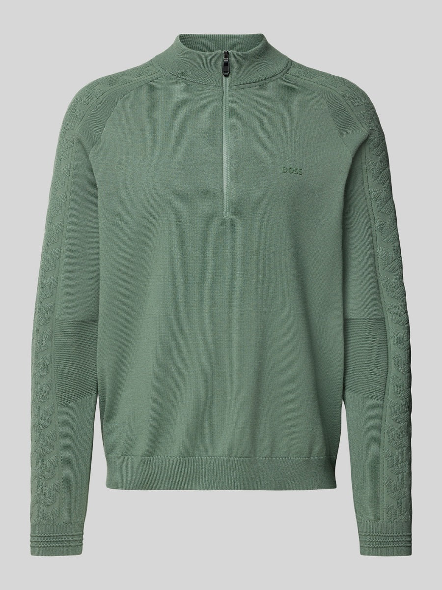BOSS Half Zip Knitwear - KN_Mirror QZ