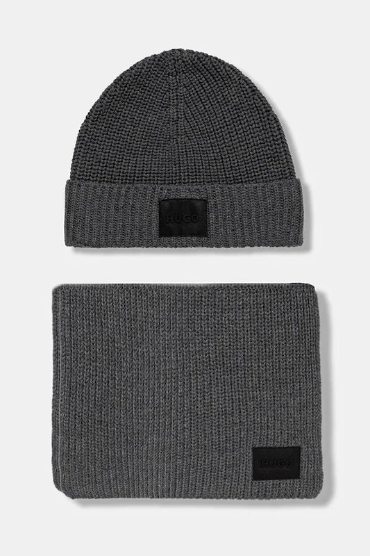 HUGO Beanie Hat And Scarf Set - Zago Set