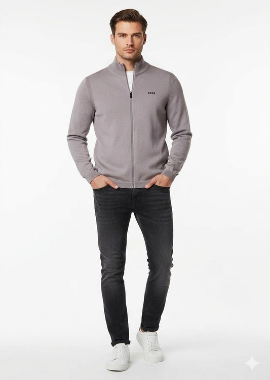 BOSS Half Zip Knitwear - KN_Ever-X FZ