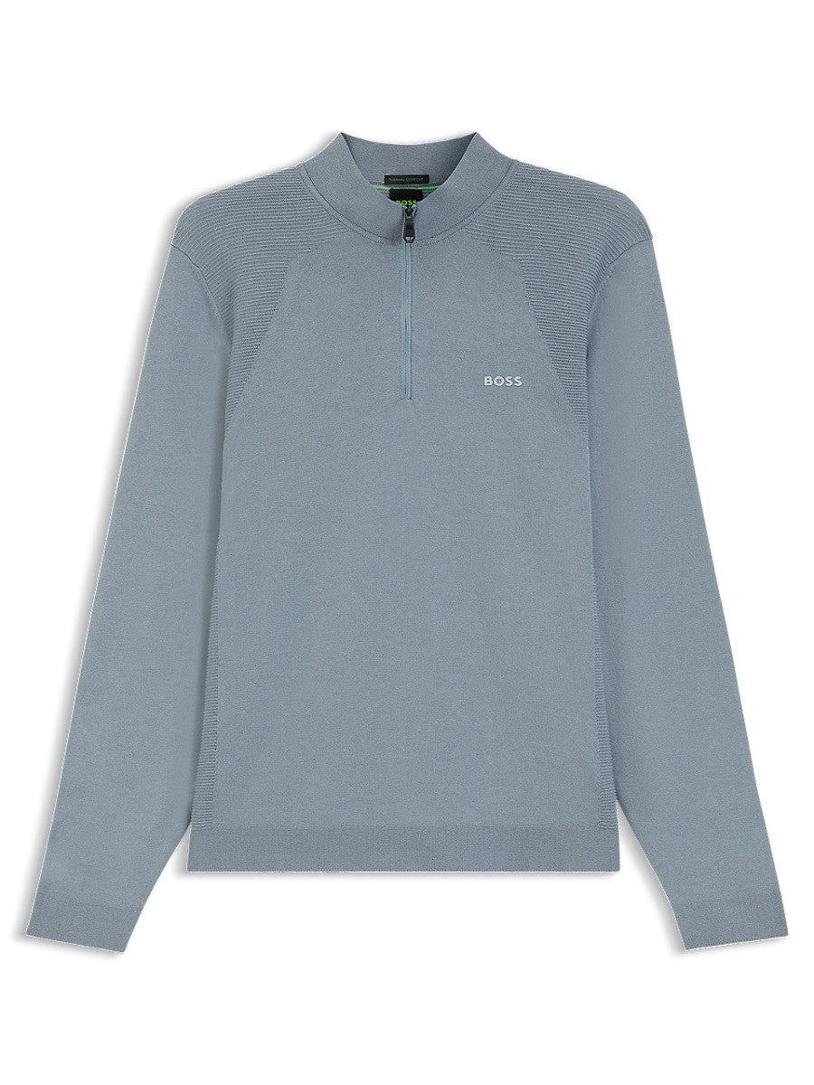 BOSS Half Zip Knitwear - KN_Momentum-Lite MZ