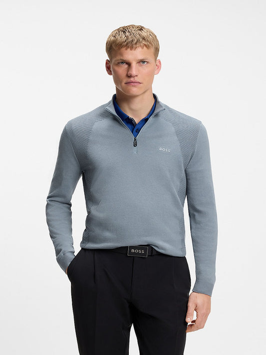 BOSS Half Zip Knitwear - KN_Momentum-Lite MZ