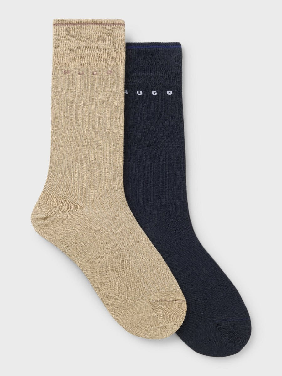 HUGO Regular Socks - 2P RS RETRO RIB MD
