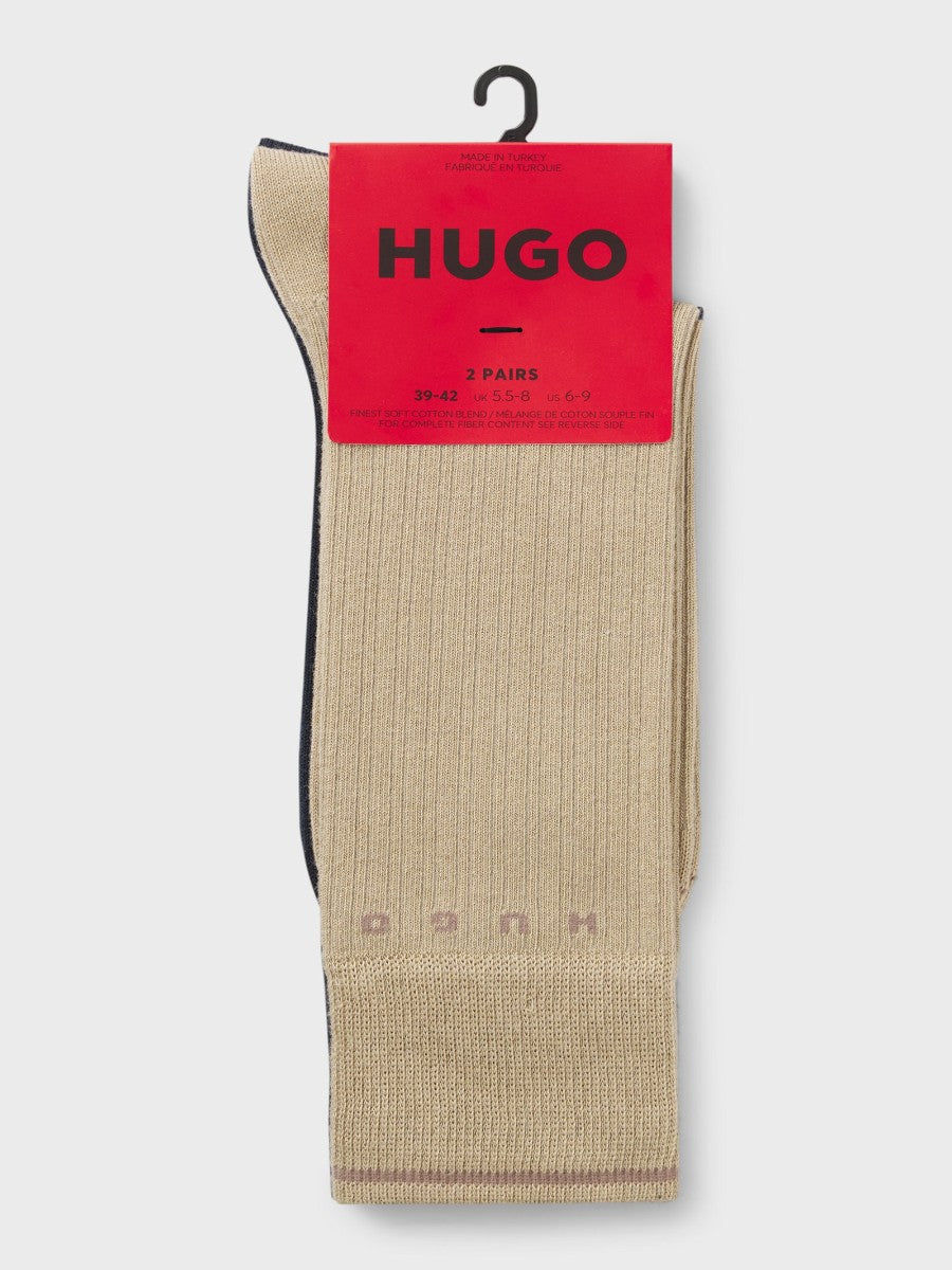 HUGO Regular Socks - 2P RS RETRO RIB MD