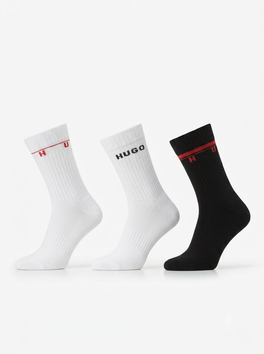 HUGO Socks - 3P QS RIB SPACED MD