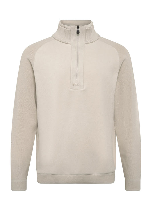 BOSS Hal Zip Knitwear - KN_Teddy QZ