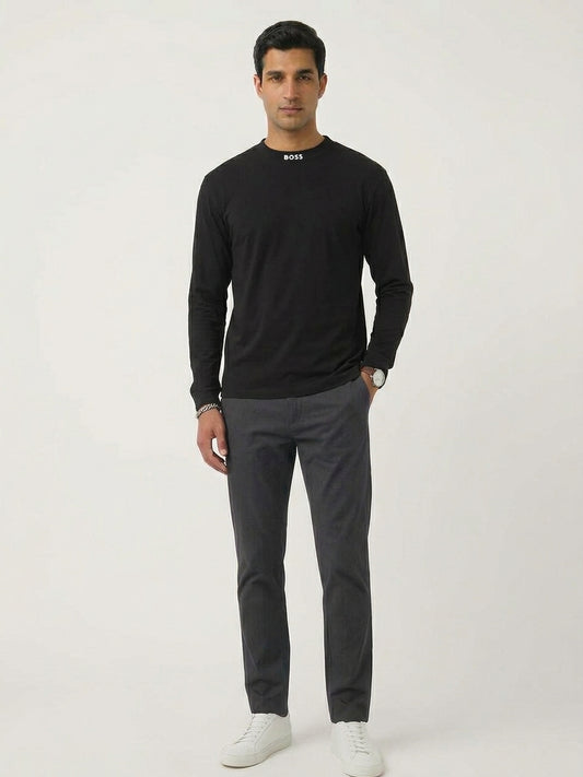 BOSS T-Shirt Long Sleeve - Tee Collar Long
