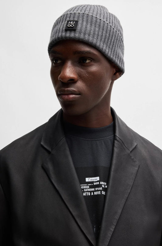 HUGO Beanie Hat - Xola_Metal