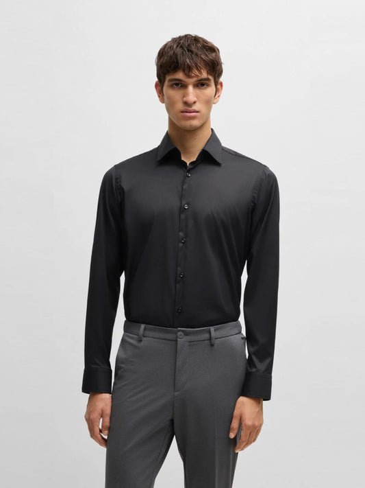 BOSS Formal Shirt- performance-stretch twill