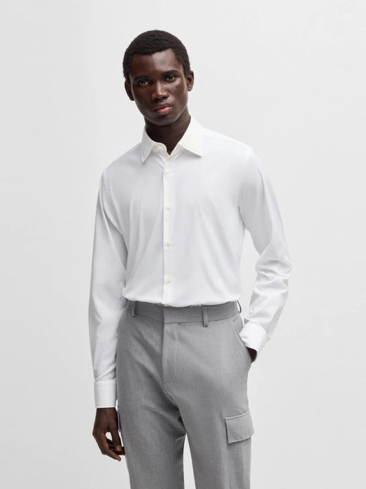BOSS Formal Shirt- performance-stretch twill