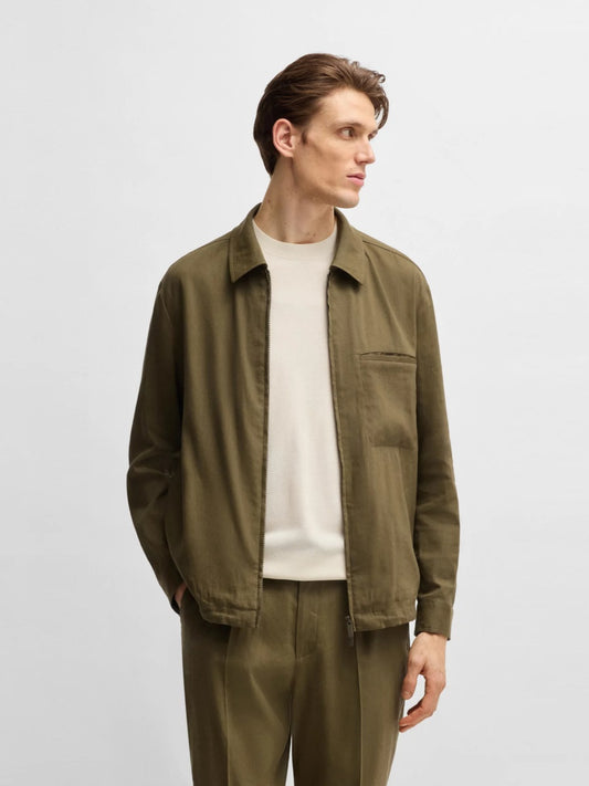 BOSS Shirt Jacket - P-Carper-Zip-WG