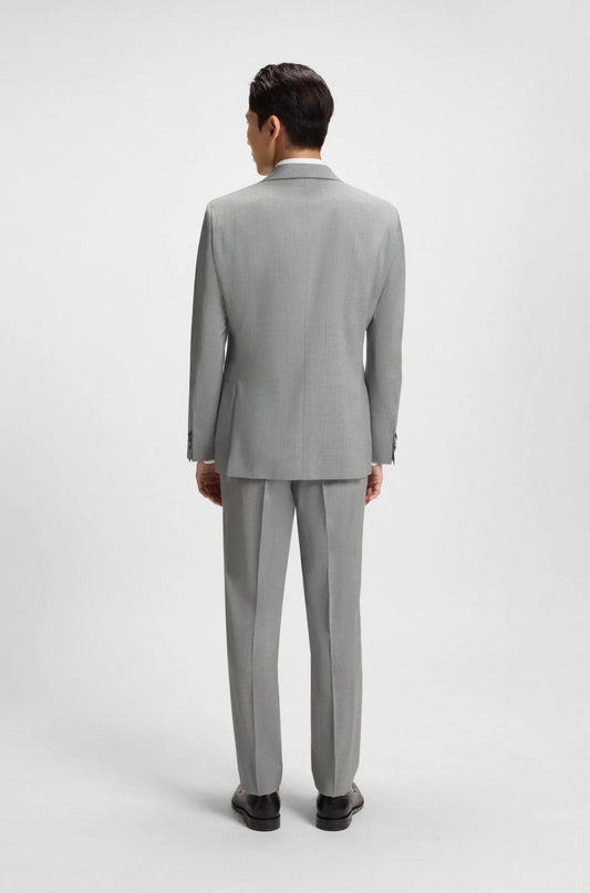 BOSS Suit - Regular-fit suit in pinstriped virgin wool