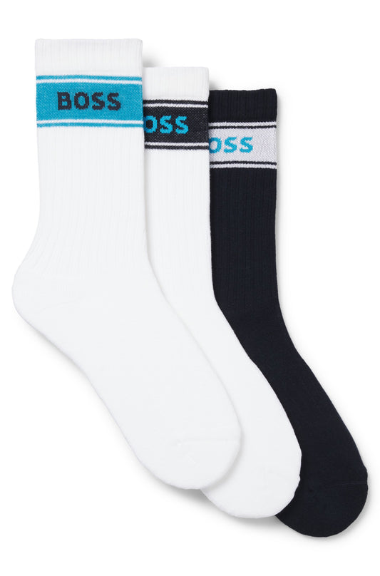 BOSS Casual Socks - 3P QS Rib Stripe