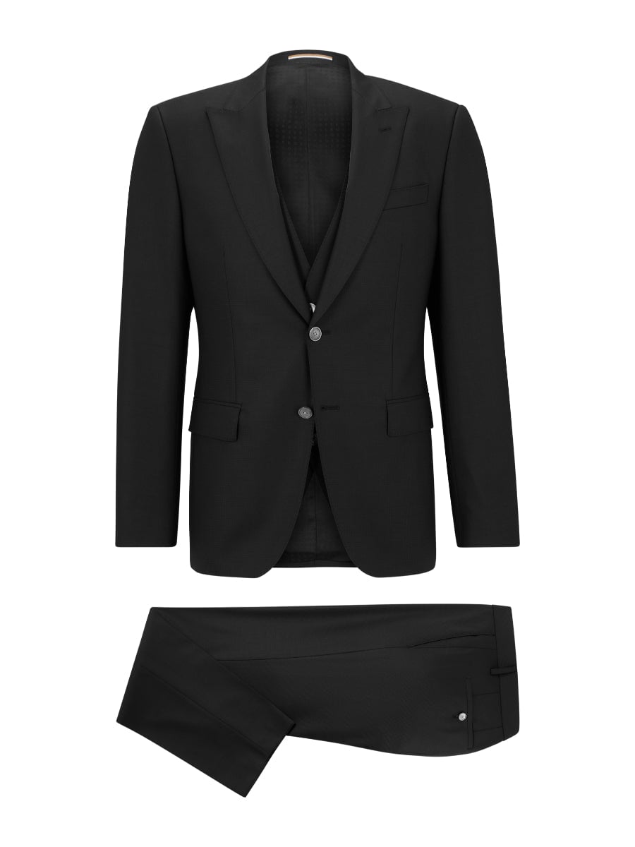 BOSS Suit - H-Huge-3Pcs-P Suit Boss Business Black 001 52 
