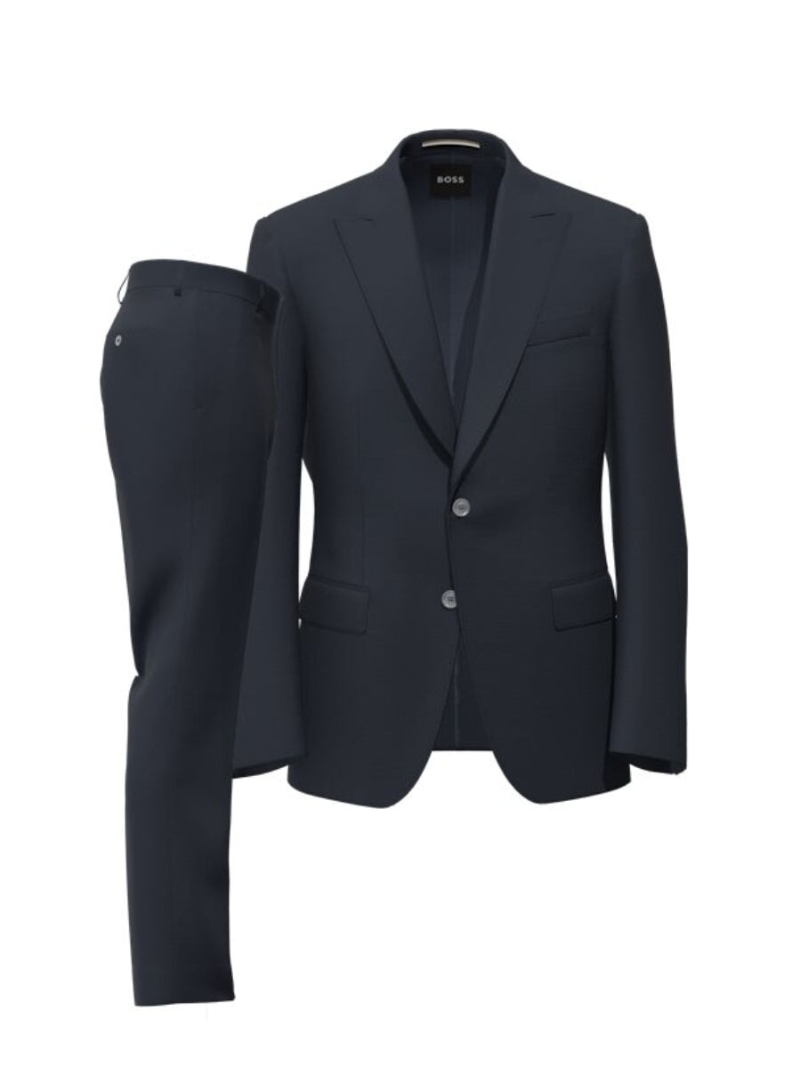 BOSS Suit - H-Huge-3Pcs-P Suit Boss Business Dark Blue 404 56C 