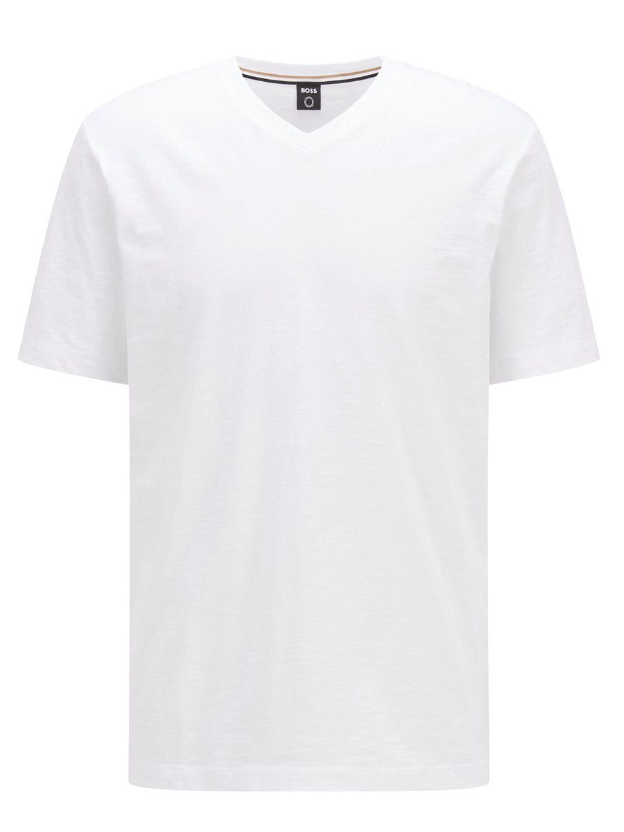 Boss T-Shirt V-Neck - Tilson 60 Bscs T-Shirt V-Neck Boss Business White 100 S 
