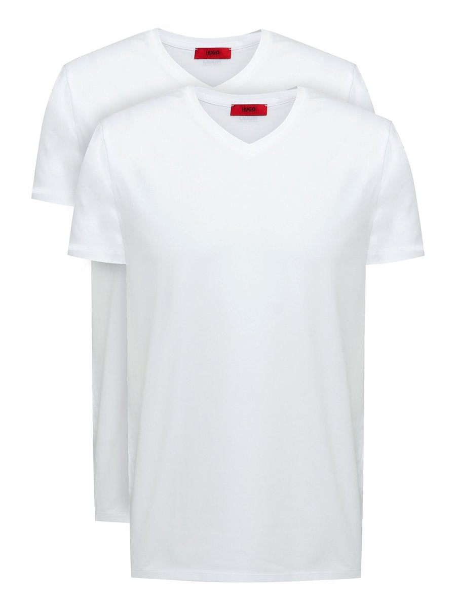 Hugo V-Neck T-Shirt - HUGOV Pack of 2 Bscs T-Shirt V-Neck Hugo White 100 M 